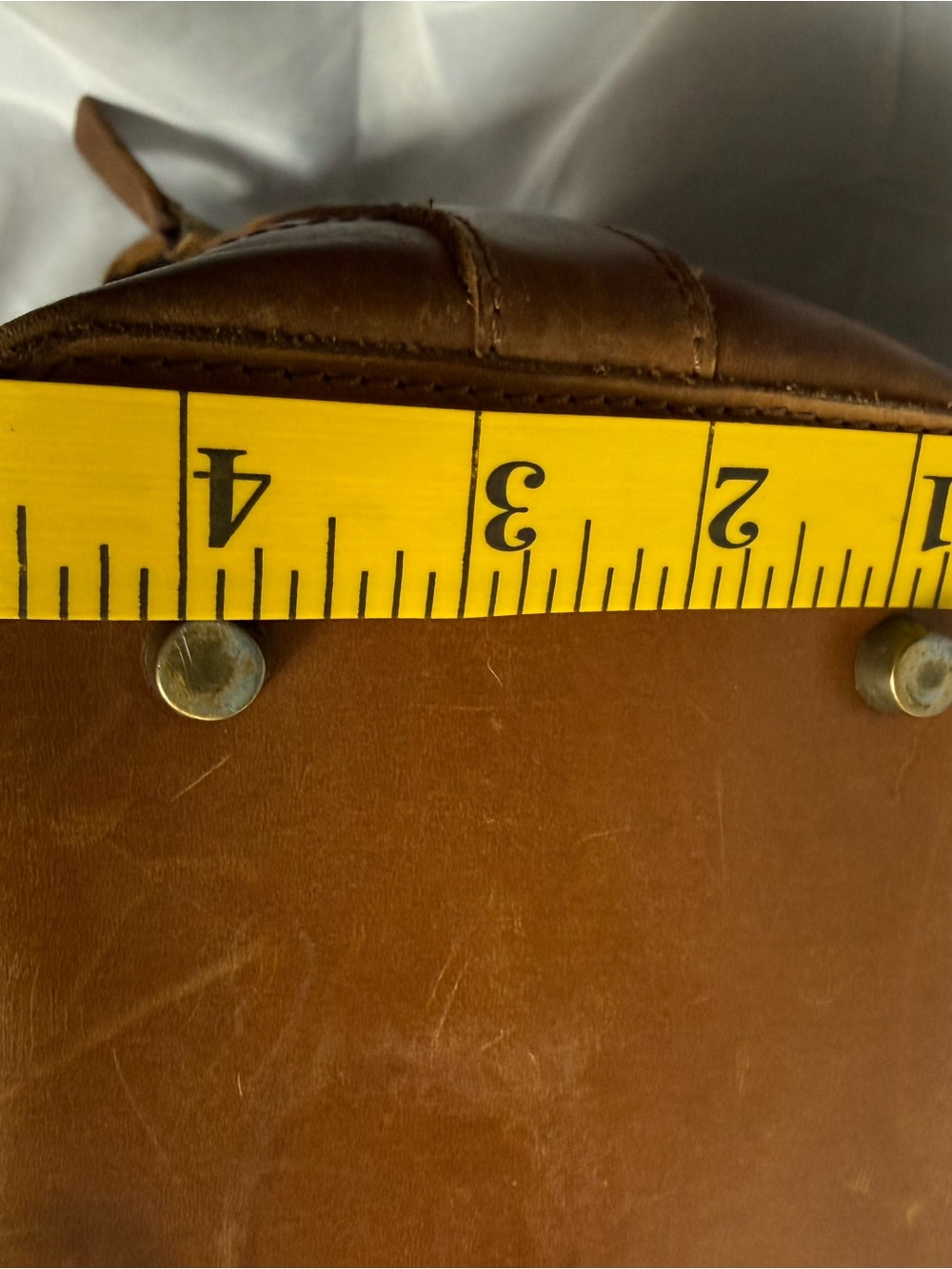 Classic Leather Tote Bag in Cognac Brown - Picture 16 of 16
